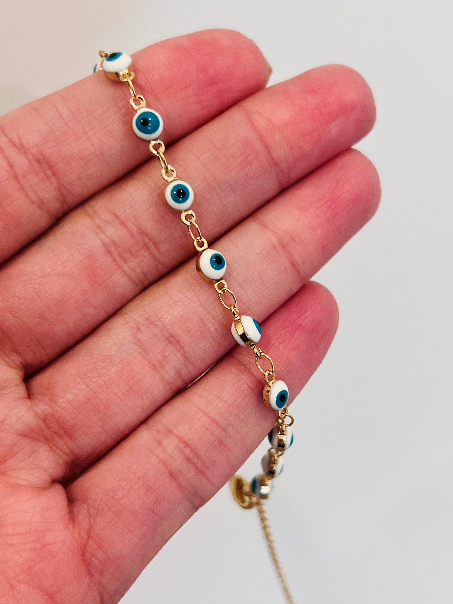 Gold Filled Evil Eye Bracelet | Dainty Gold Bracelet