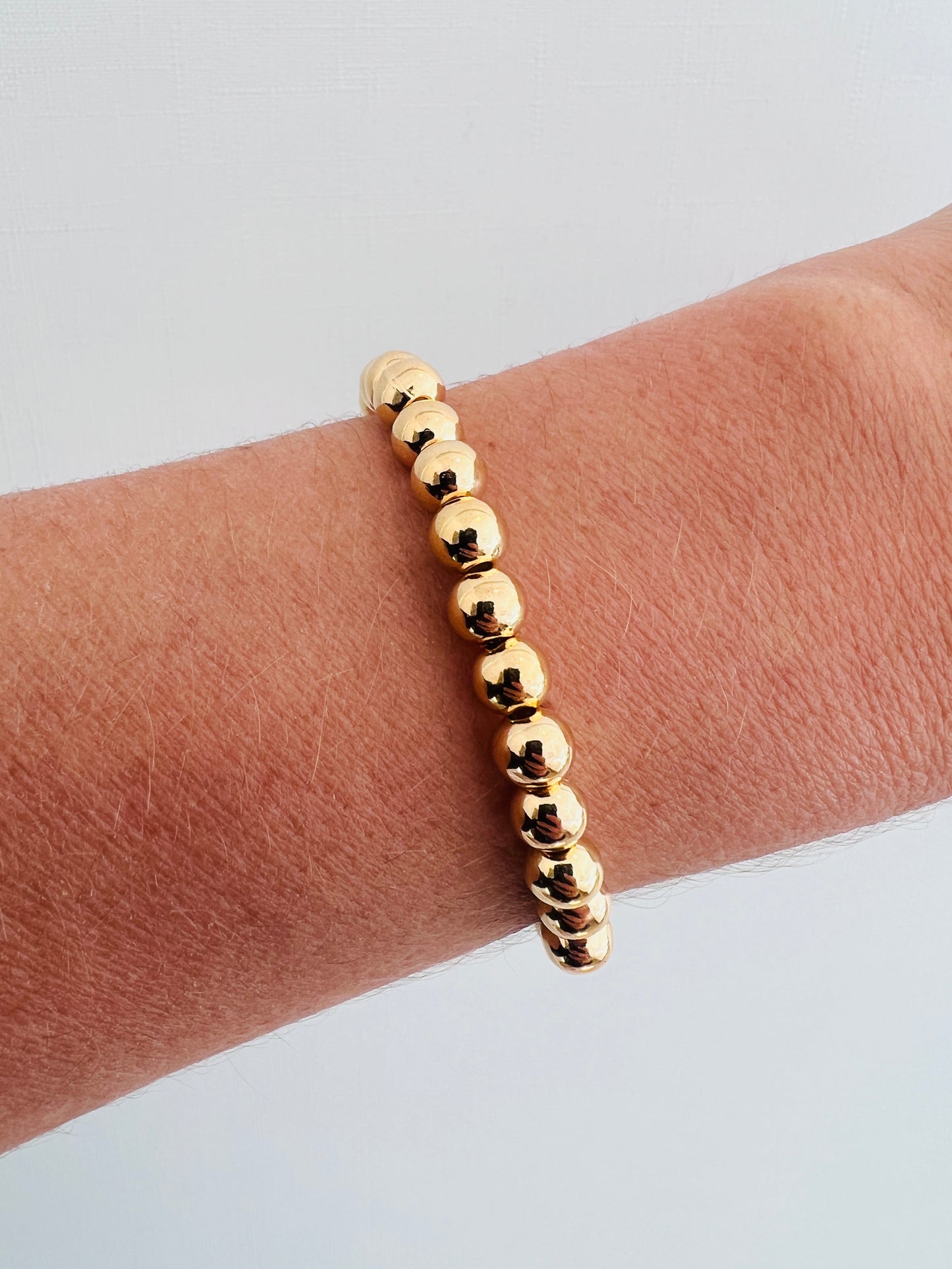 Gold Filled 6mm Beaded Bracelet | Everyday Gold Jewelry