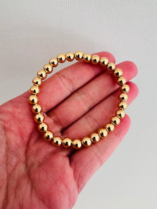 Gold Filled 6mm Beaded Bracelet | Everyday Gold Jewelry