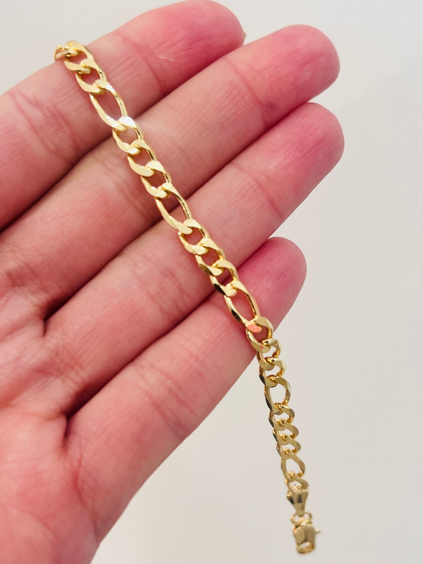 Gold Filled Figaro Bracelet | 4mm Bold Classic Wrist Chain