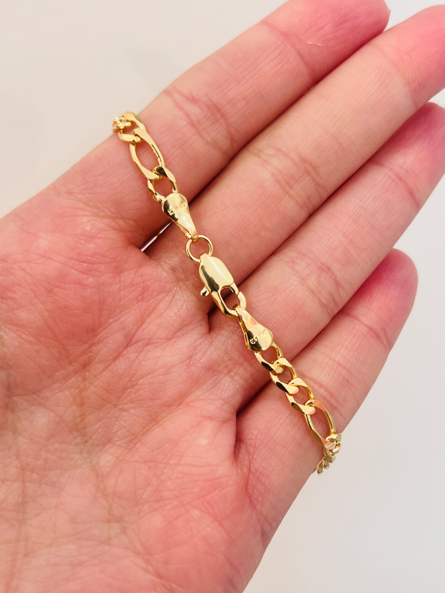 Gold Filled Figaro Bracelet | 4mm Bold Classic Wrist Chain