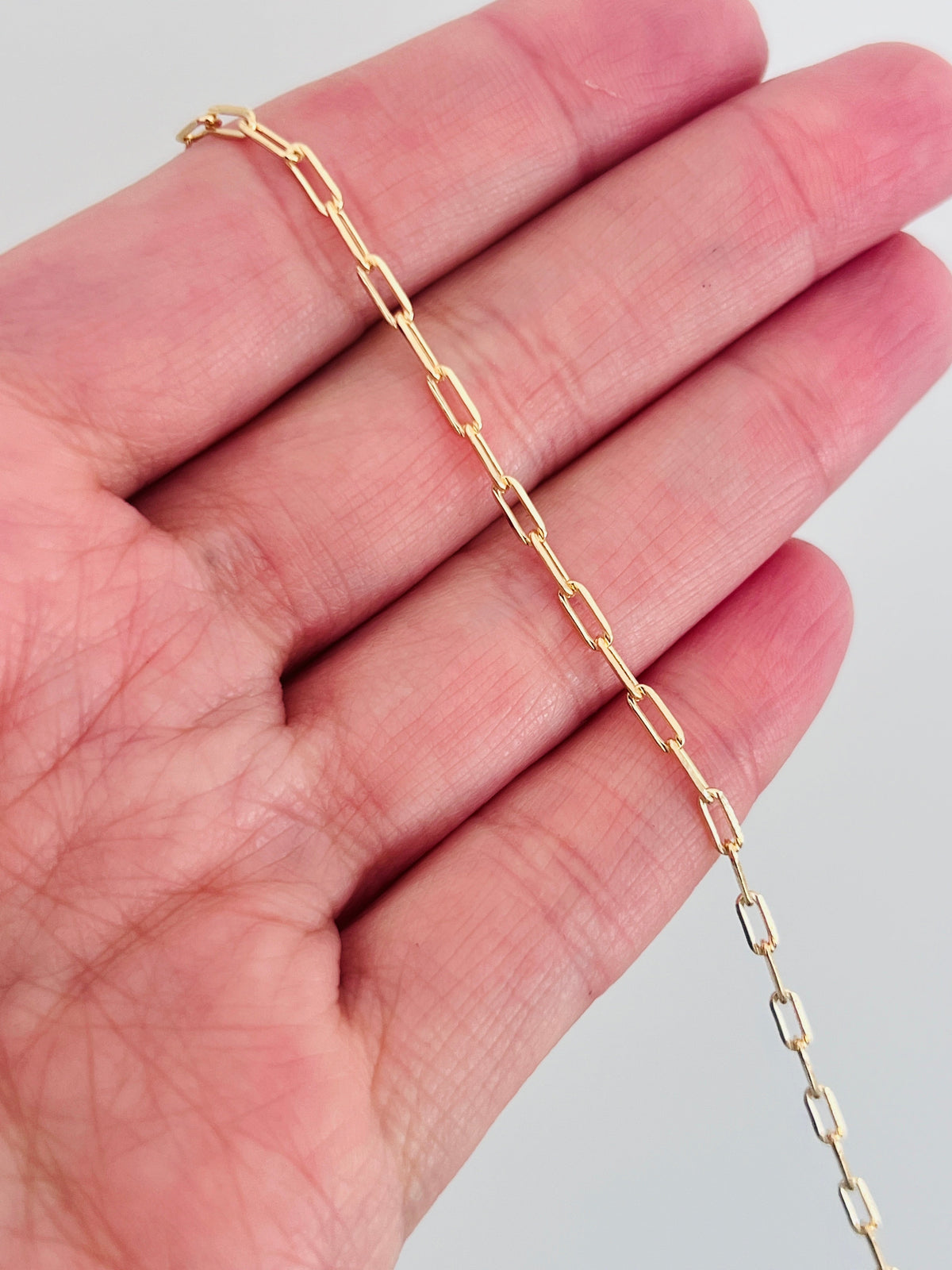 18KT Gold Filled Bracelets, Gold Filled 1.5mm Paperclip Bracelet | Dainty Gold Chain for Everyday Layering by HAUS OF MONO...
