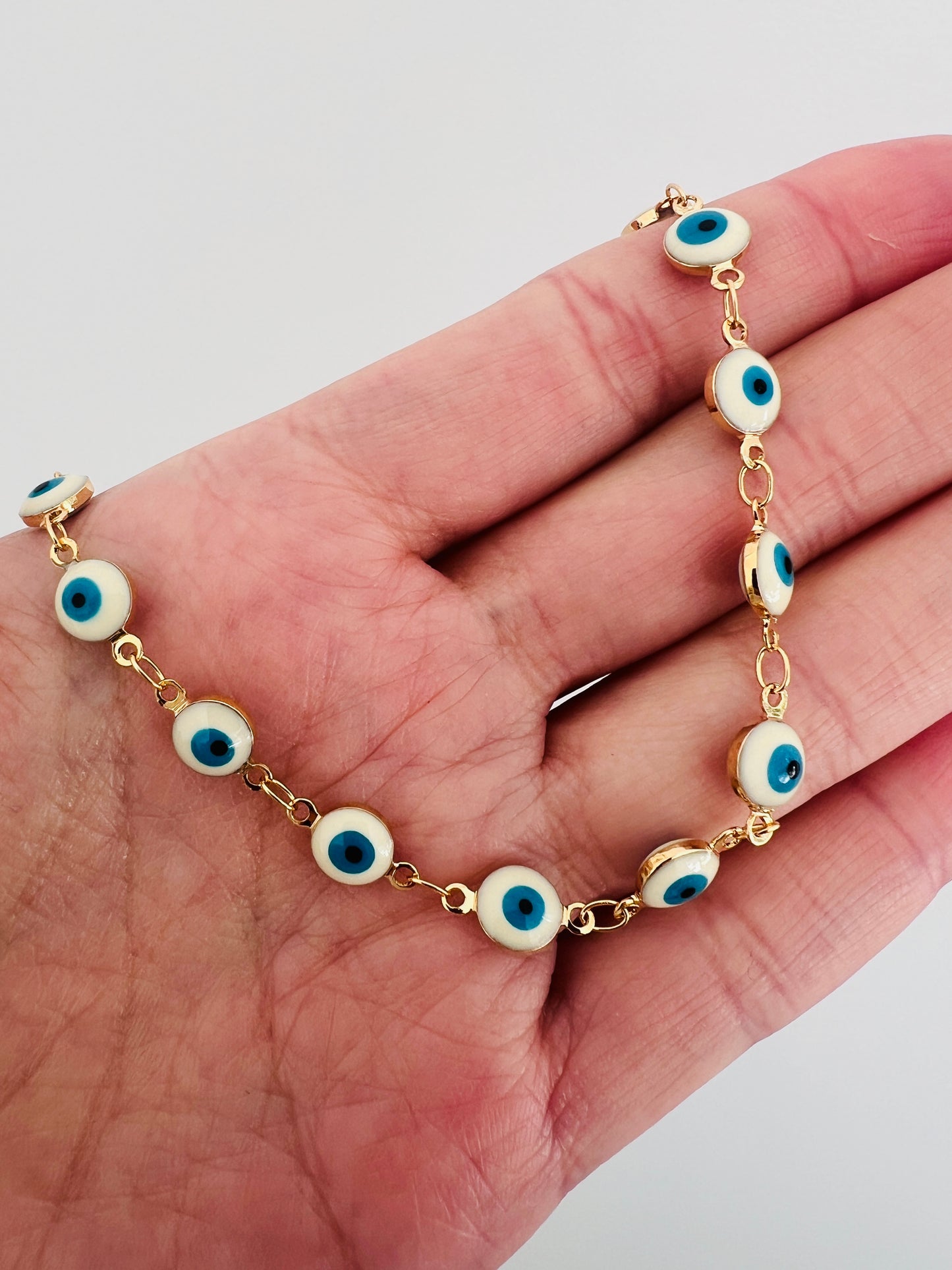 Gold Filled Evil Eye Bracelet | Protection Jewelry for Women