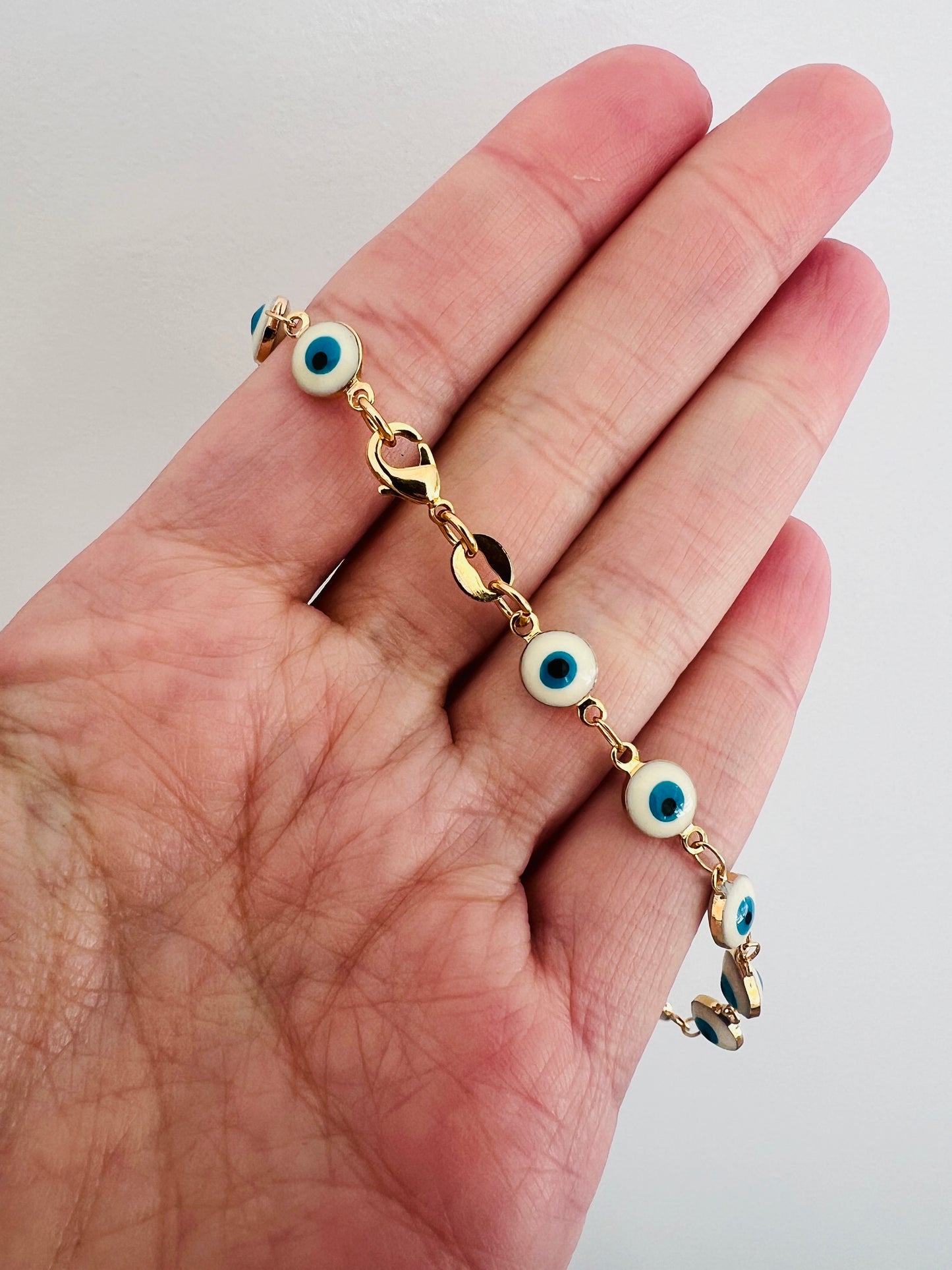 Gold Filled Evil Eye Bracelet | Protection Jewelry for Women