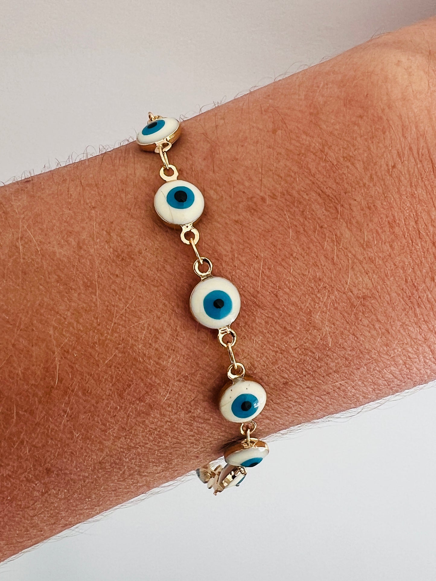 Gold Filled Evil Eye Bracelet | Protection Jewelry for Women
