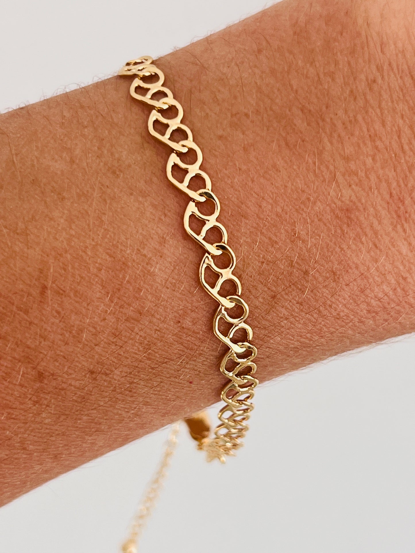 Gold Filled 5mm Heart Bracelet | Statement Gold Jewelry