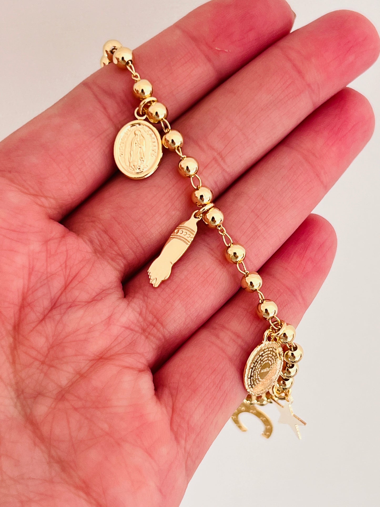 Gold Filled Dangling Charm Bracelet | Minimalist Gold Jewelry