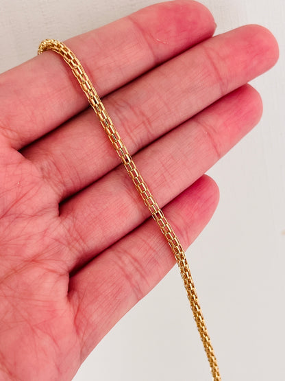 18KT Gold Filled Bracelets, Gold Filled 2mm Mesh Bracelet | Delicate Gold Chain by HAUS OF MONOGRAM