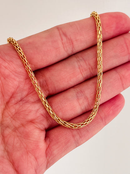 18KT Gold Filled Bracelets, Gold Filled 2mm Mesh Bracelet | Delicate Gold Chain by HAUS OF MONOGRAM