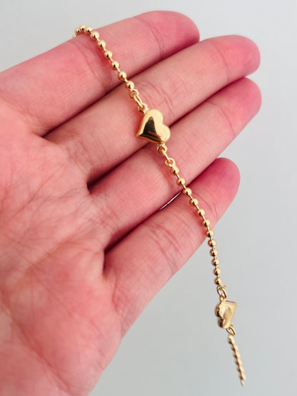 18KT Gold Filled Bracelets, Gold Filled Heart Bracelet | Dainty Gold Jewelry by HAUS OF MONOGRAM