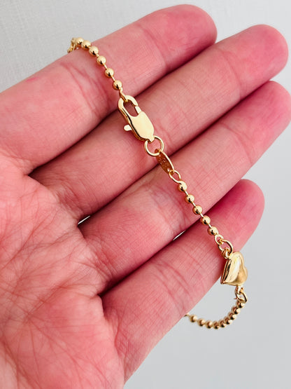 18KT Gold Filled Bracelets, Gold Filled Heart Bracelet | Dainty Gold Jewelry by HAUS OF MONOGRAM