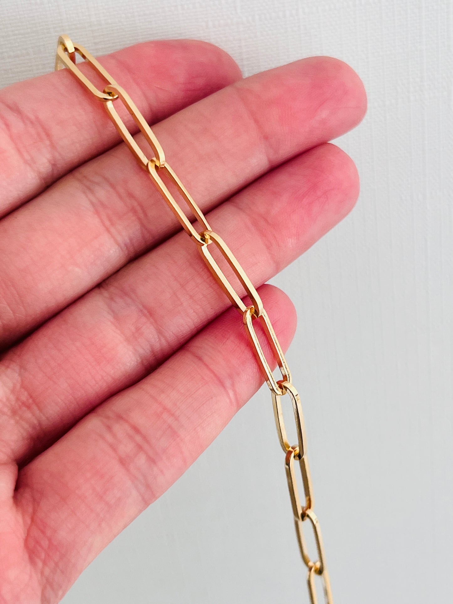Gold Filled 4.5mm Paperclip Bracelet | Sleek Modern Minimalism