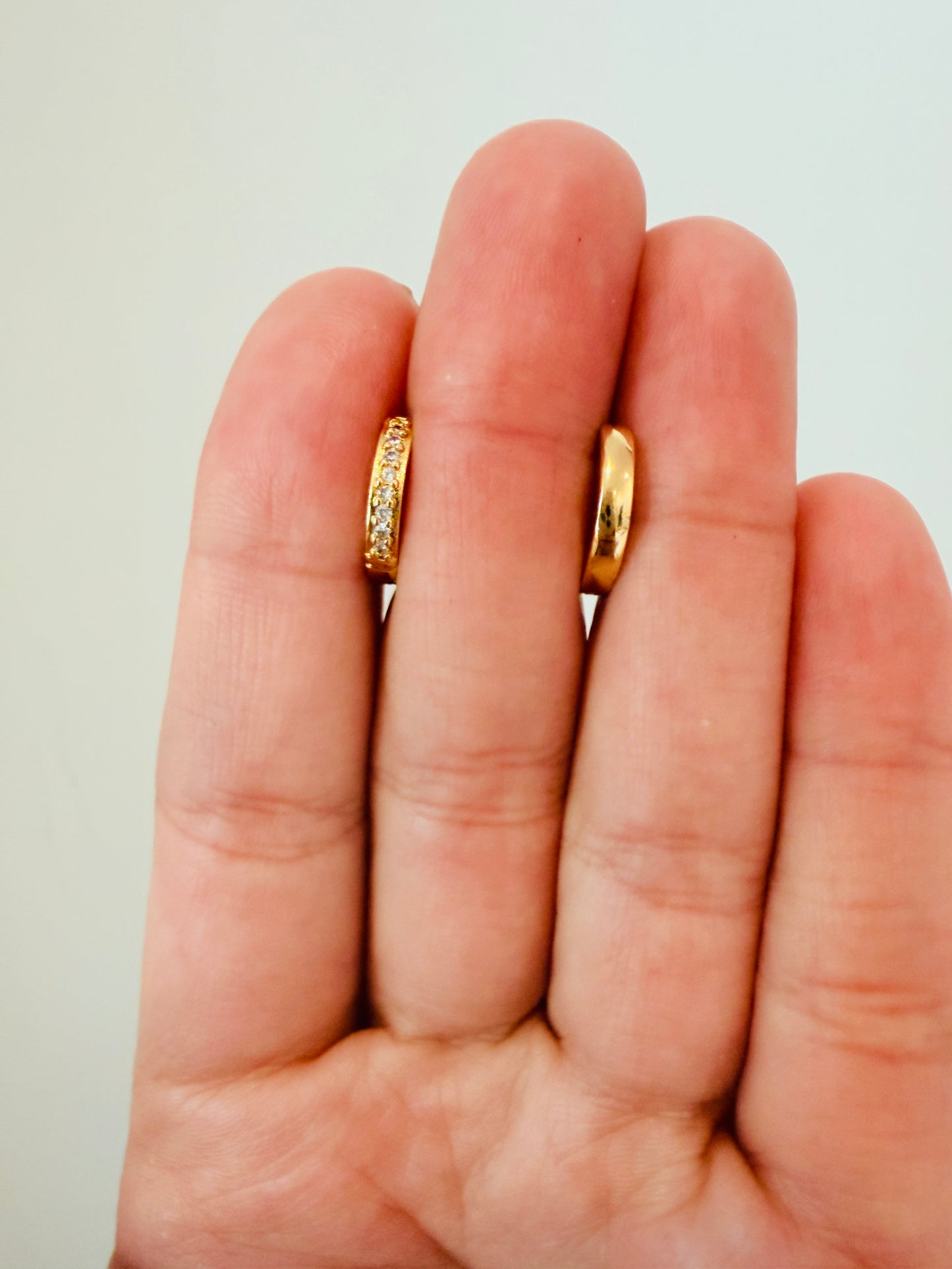 Gold Filled 11mm Mini CZ Hoops | Dainty 18kt Waterproof Earrings