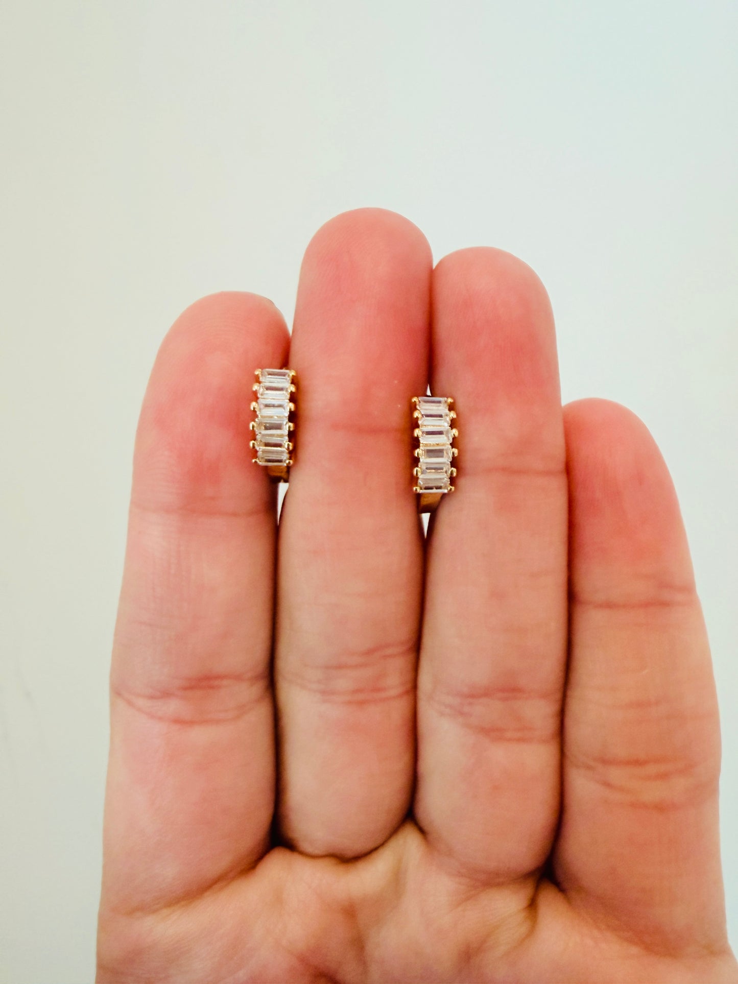 Gold Filled 11mm CZ Hoops | 18kt Waterproof Earrings