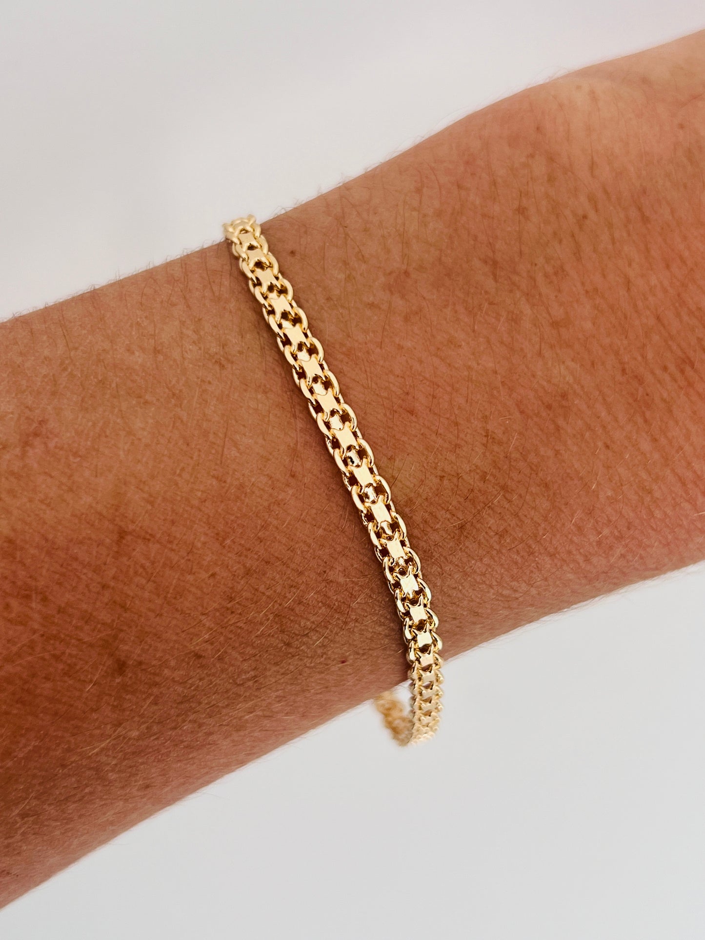 Gold Filled Mesh Bracelet | 3mm Width | 7–7.5 Inch Size