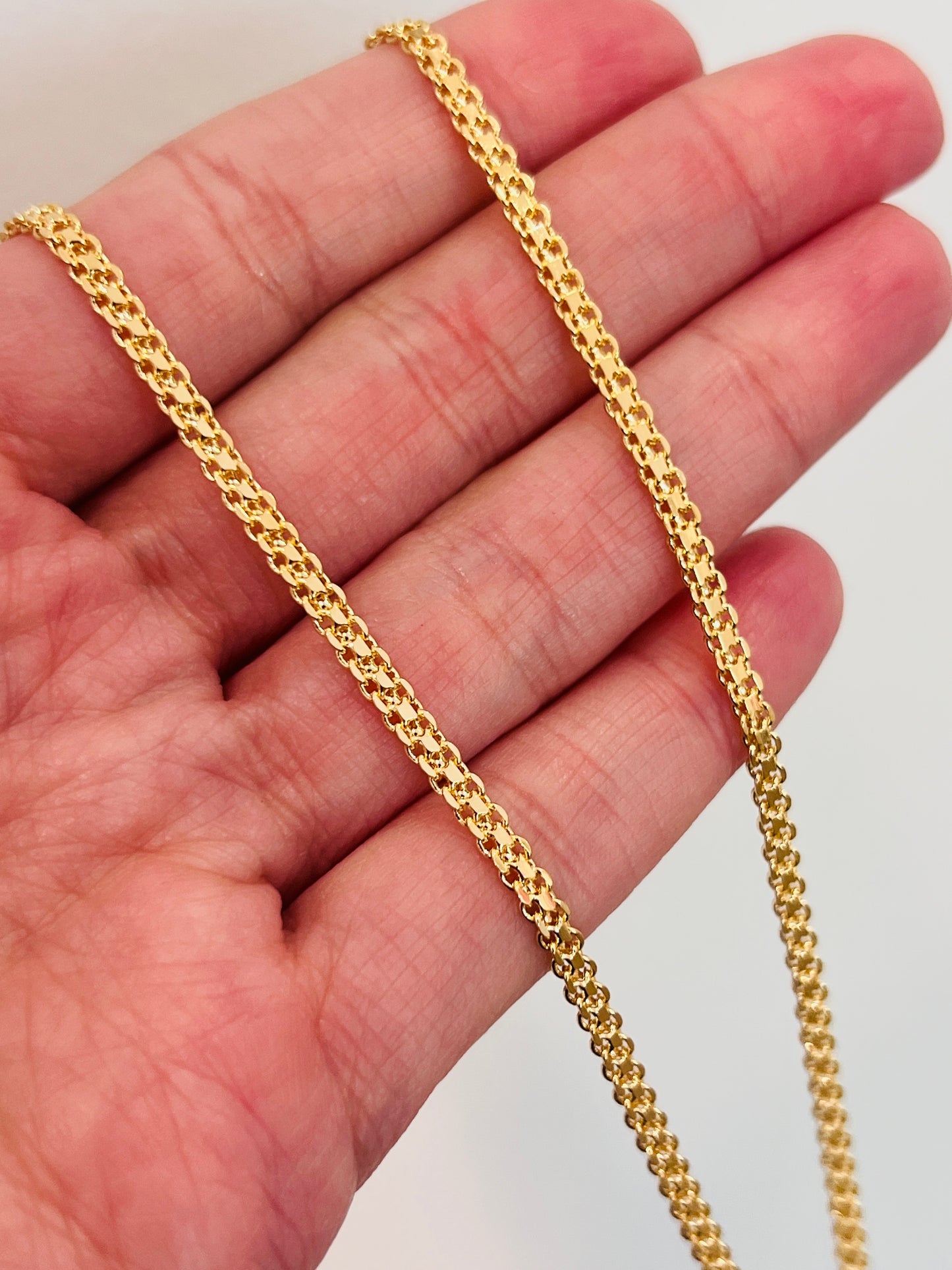 Gold Filled 2.5mm Woven Mesh Necklace | Delicate Textured Chain Jewelry