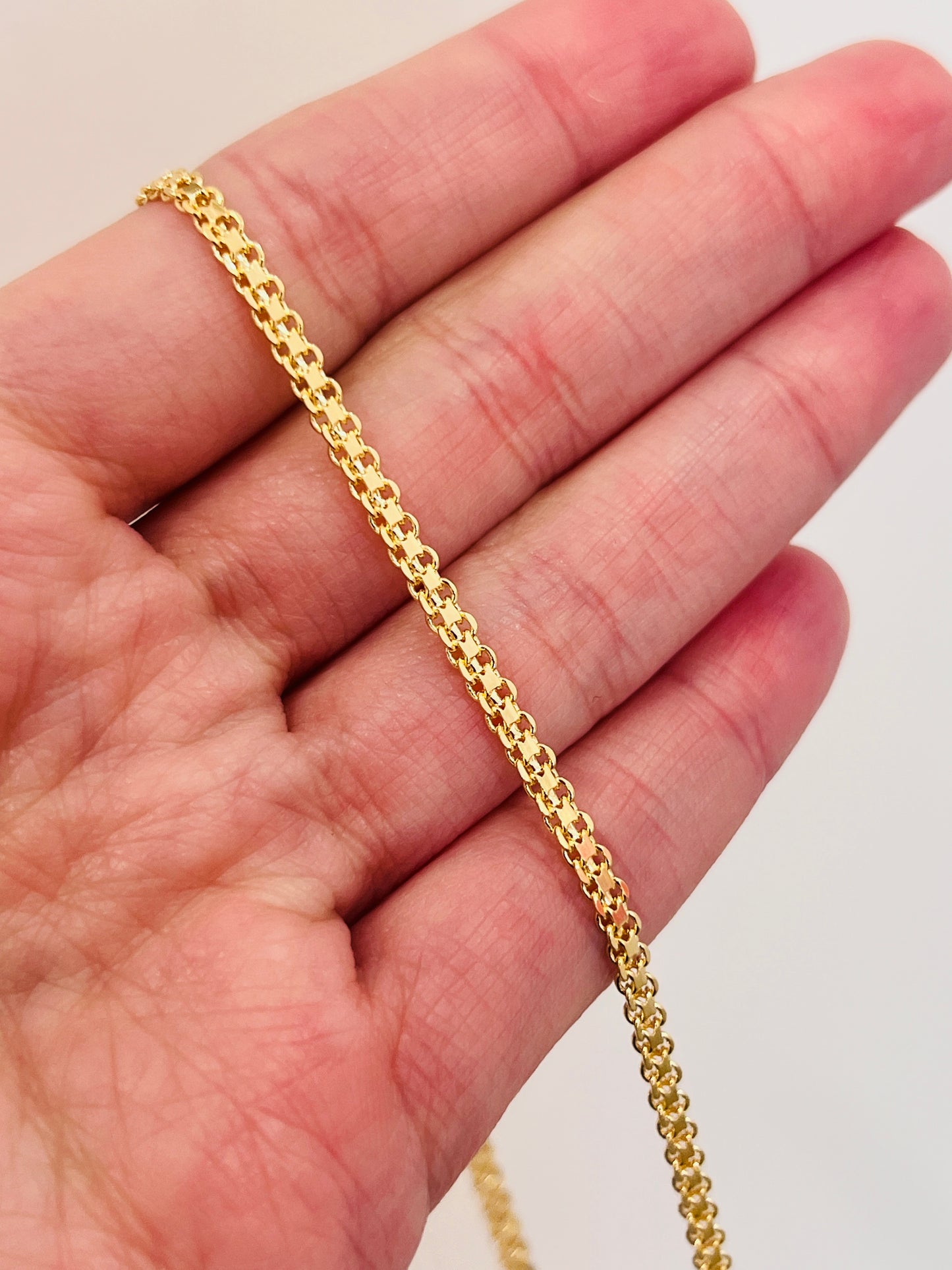 Gold Filled 2.5mm Woven Mesh Necklace | Delicate Textured Chain Jewelry
