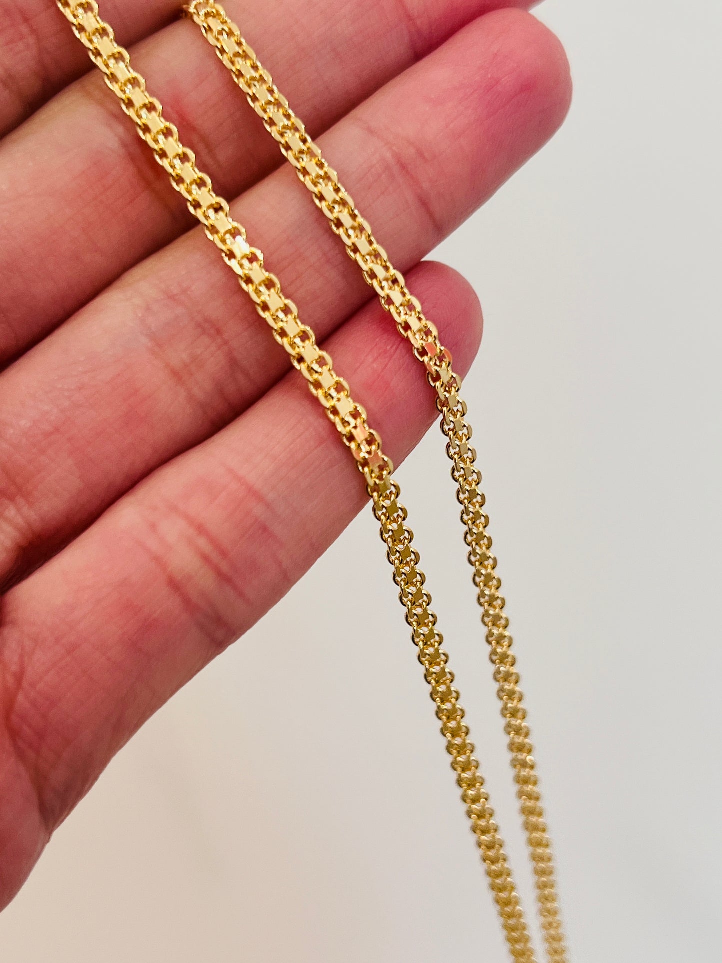 Gold Filled 2.5mm Woven Mesh Necklace | Delicate Textured Chain Jewelry