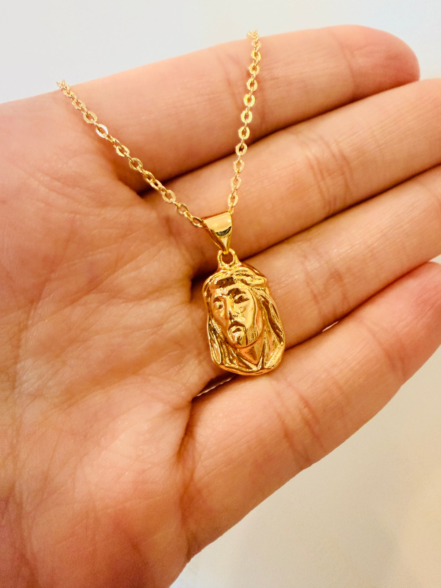 Gold Filled Jesus Pendant Necklace | Faith-Inspired Keepsake