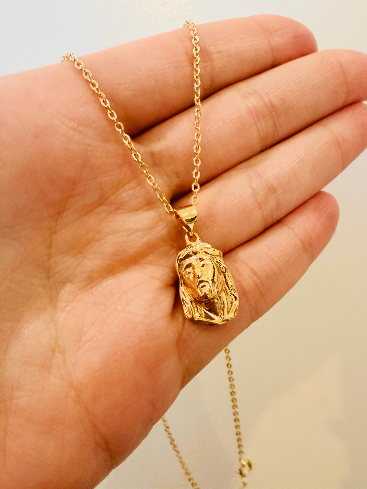 Gold Filled Jesus Pendant Necklace | Faith-Inspired Keepsake