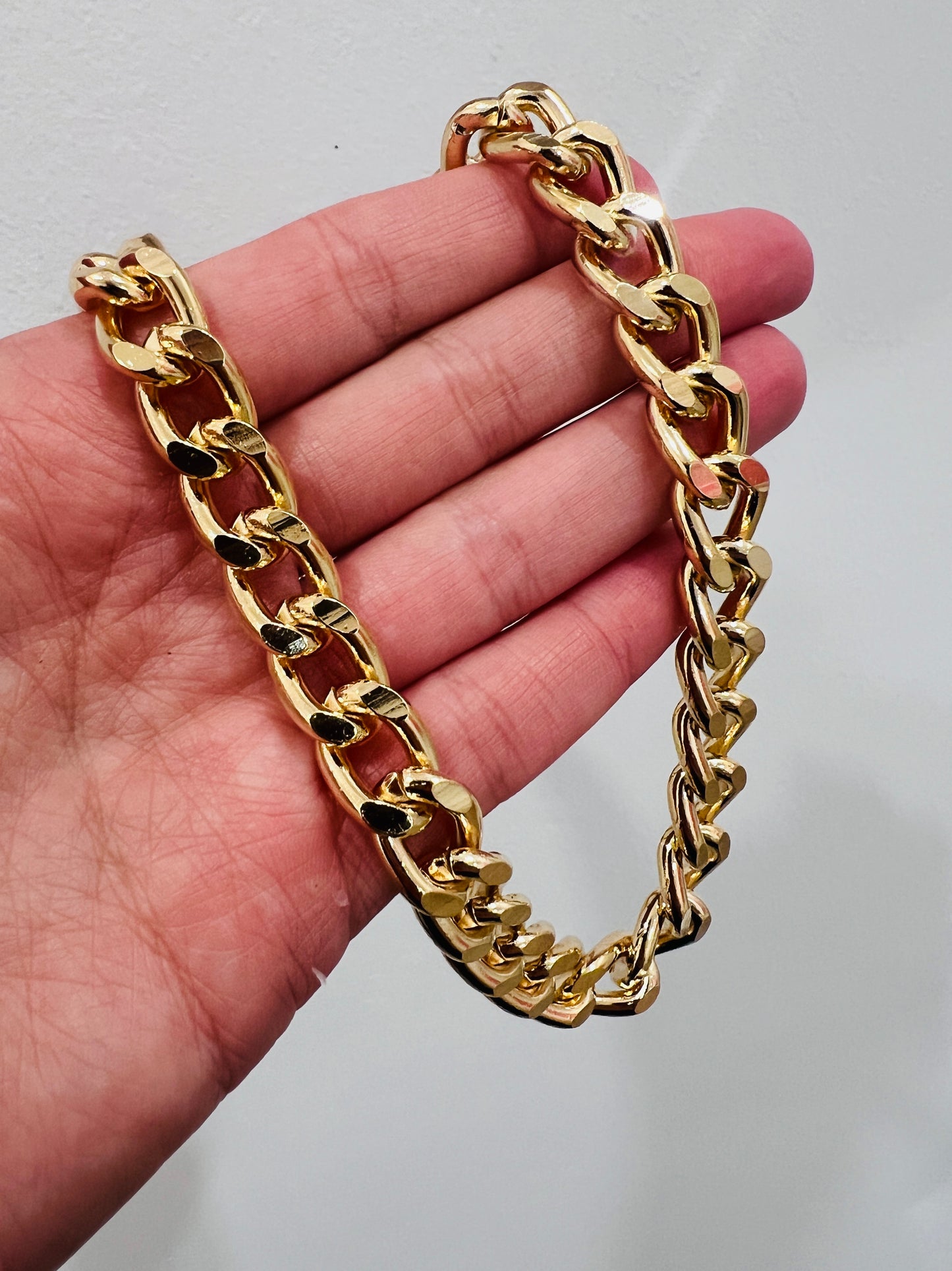Gold Filled 10mm Curb Chain Necklace | Bold Statement Piece