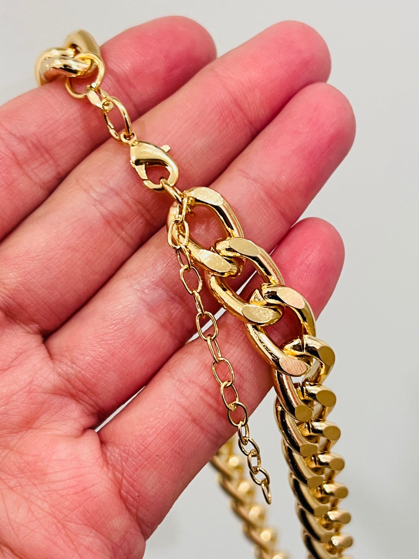 Gold Filled 10mm Curb Chain Necklace | Bold Statement Piece
