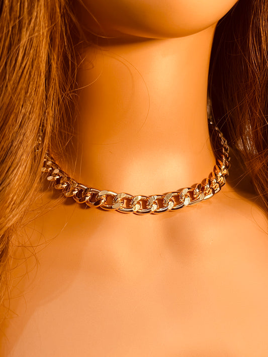 Gold Filled 10mm Curb Chain Necklace | Bold Statement Piece