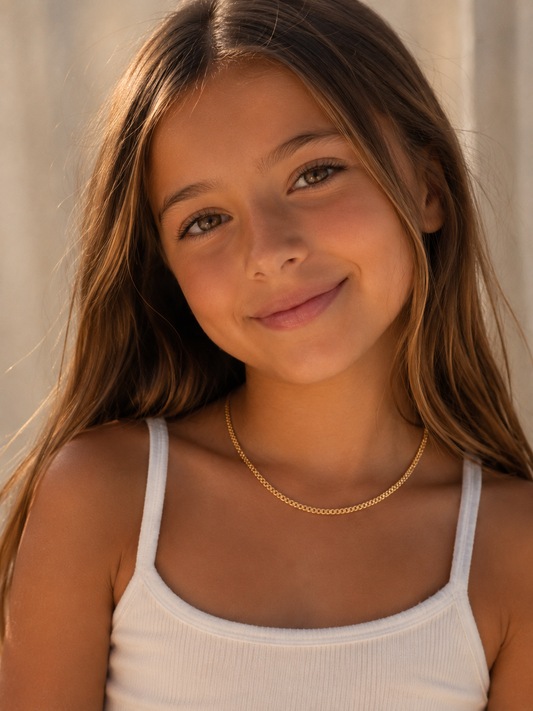 18KT Gold Filled Necklaces, Gold Filled 2.5mm Woven Mesh Necklace by HAUS OF MONOGRAM