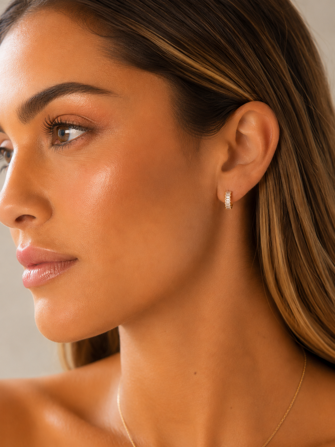 Gold Filled 11mm CZ Hoops | 18kt Waterproof Earrings