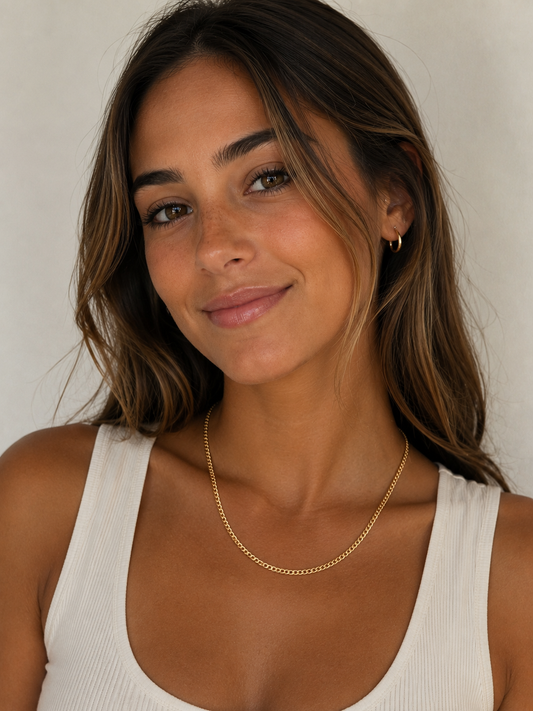 Gold Filled 2.5mm Curb Necklace | Classic Everyday Chain