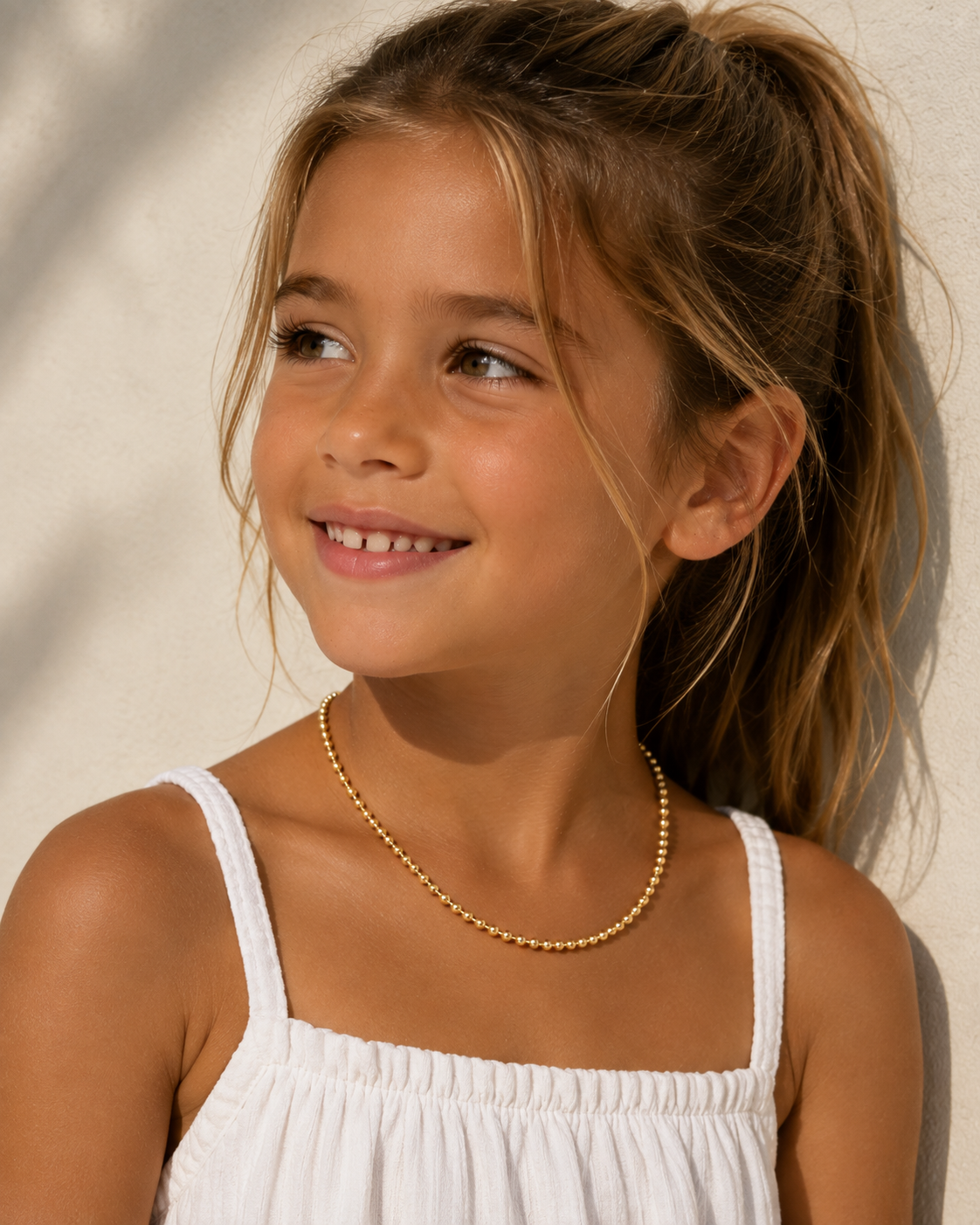 Gold Filled 3mm Beaded Ball Chain Necklace | Unisex Chain