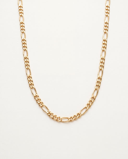 18KT Gold Filled Men's Chains, Gold Filled 2.5mm Figaro Chain | Men's & Women's Everyday Necklace by HAUS OF MONOGRAM