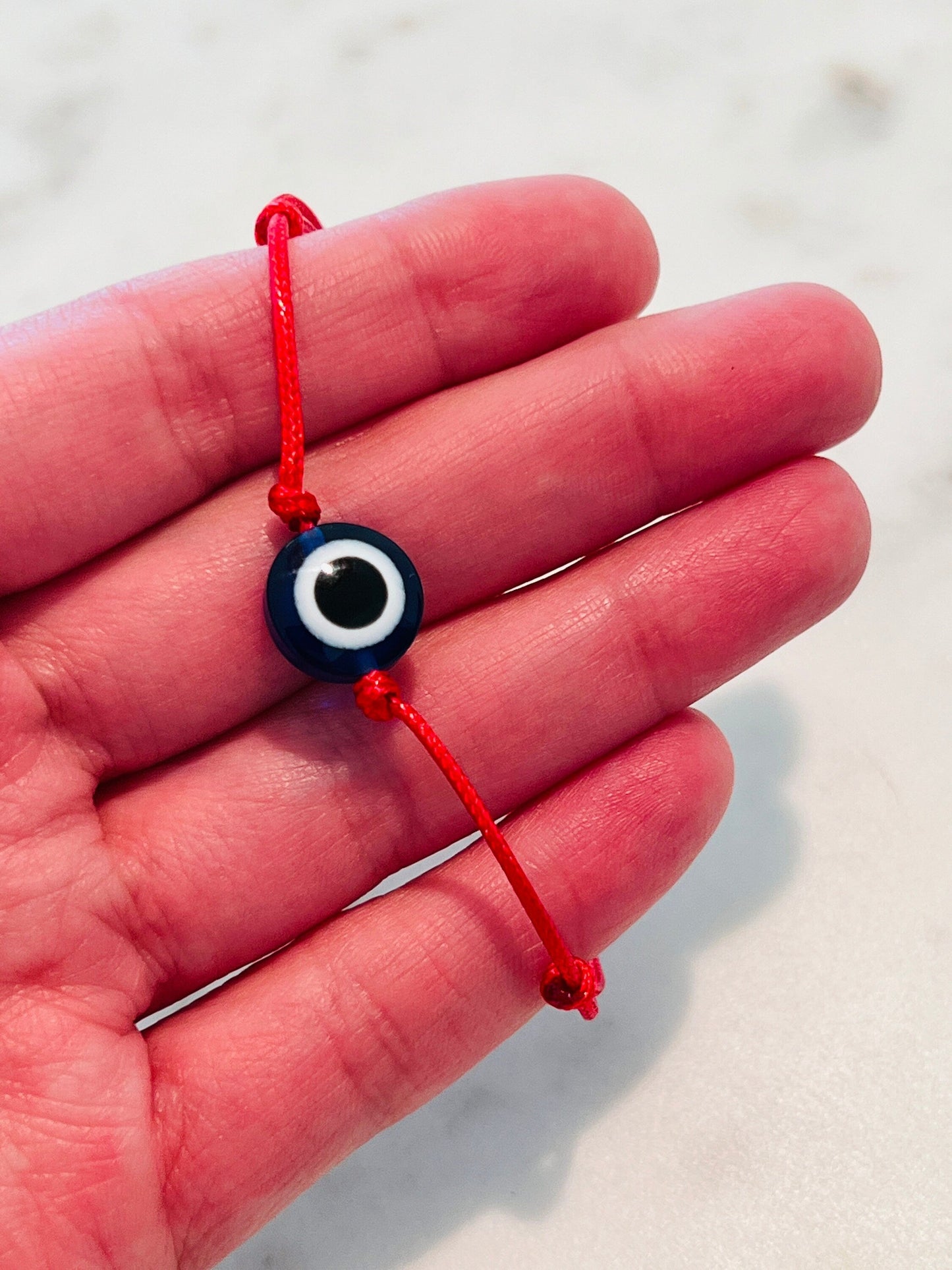 Evil Eye Macrame Bracelet | Adjustable Protection Bracelet by HAUS OF MONOGRAM - Bracelets, , HOM-REDSTRINGMACRAME