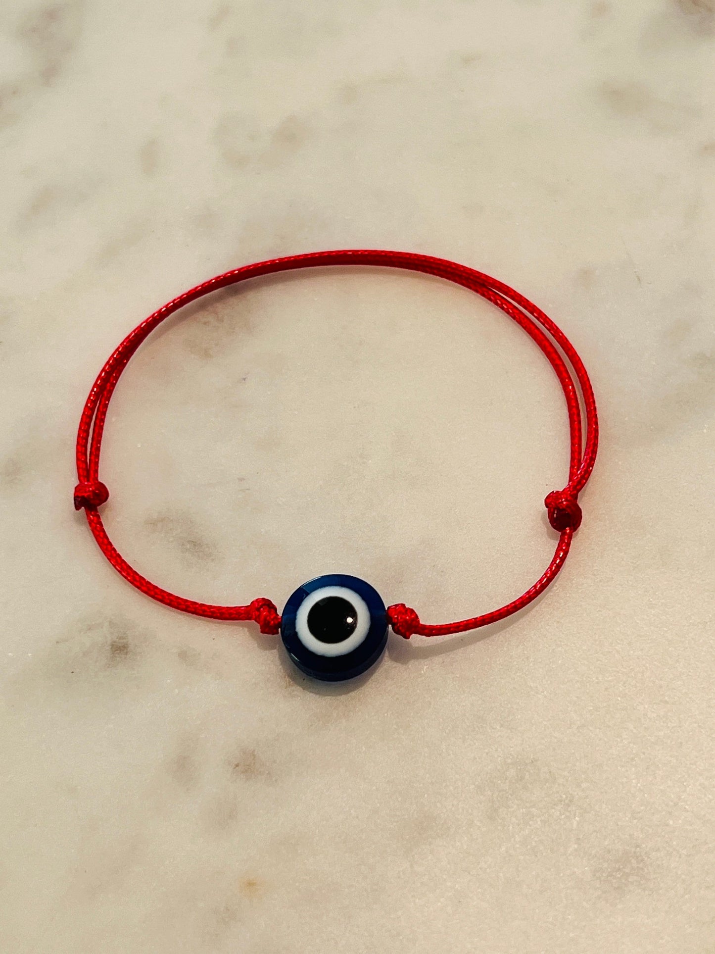 Evil Eye Macrame Bracelet | Adjustable Protection Bracelet by HAUS OF MONOGRAM - Bracelets, , HOM-REDSTRINGMACRAME