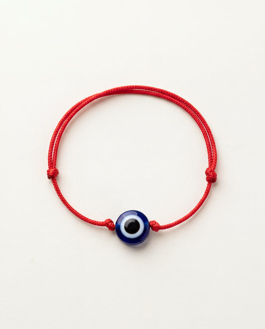 Evil Eye Macrame Bracelet | Adjustable Protection Bracelet by HAUS OF MONOGRAM - Bracelets, , HOM-REDSTRINGMACRAME
