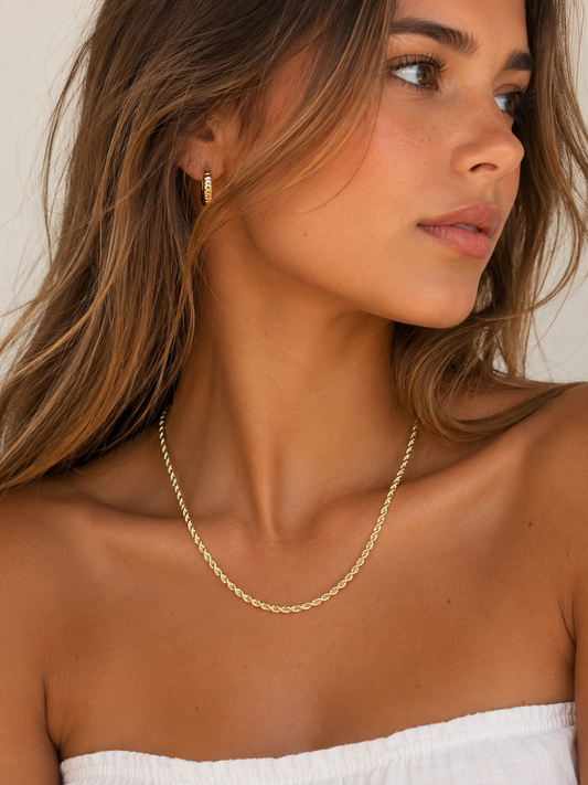 Gold Filled 4mm Rope Necklace | Bold Statement, Everyday Shine