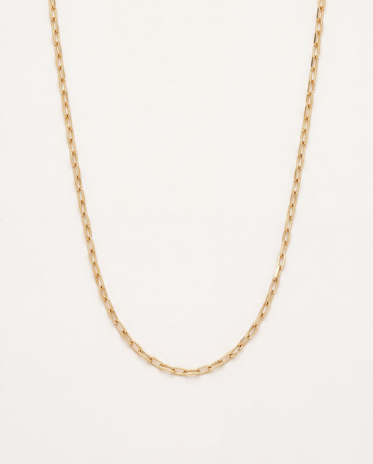 18KT Gold Filled Necklaces, Gold Filled 0.5mm Paperclip Necklace | Dainty Everyday Chain by HAUS OF MONOGRAM