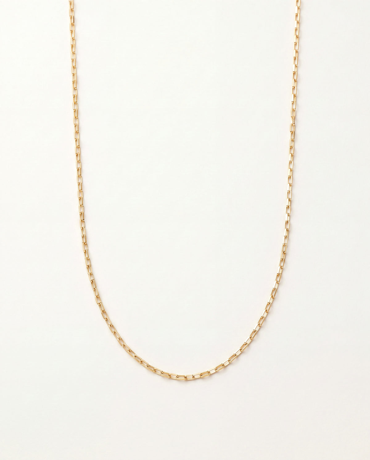 18KT Gold Filled Necklaces, Gold Filled 0.5mm Paperclip Necklace | Unisex Chain by HAUS OF MONOGRAM