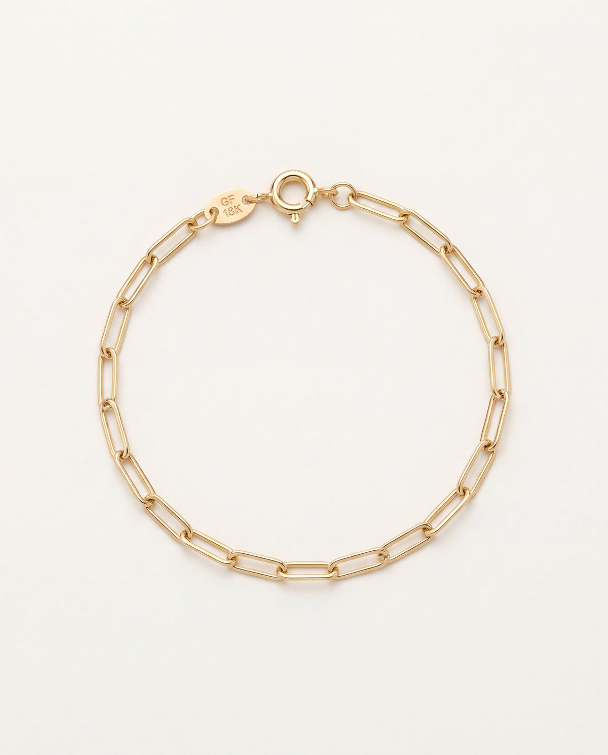 18KT Gold Filled Bracelets, Gold Filled 1.5mm Paperclip Bracelet | Dainty Gold Chain for Everyday Layering by HAUS OF MONO...