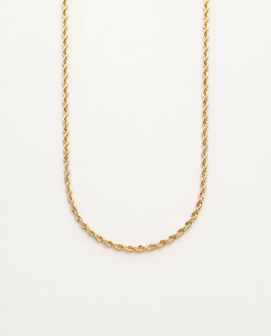 18KT Gold Filled Men's Chains, Gold Filled 1.5mm Rope Chain | Classic Twist for Everyday Shine by HAUS OF MONOGRAM