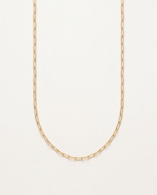 18KT Gold Filled Necklaces, Gold Filled 1.8mm Paperclip Necklace | Sleek Everyday Staple by HAUS OF MONOGRAM