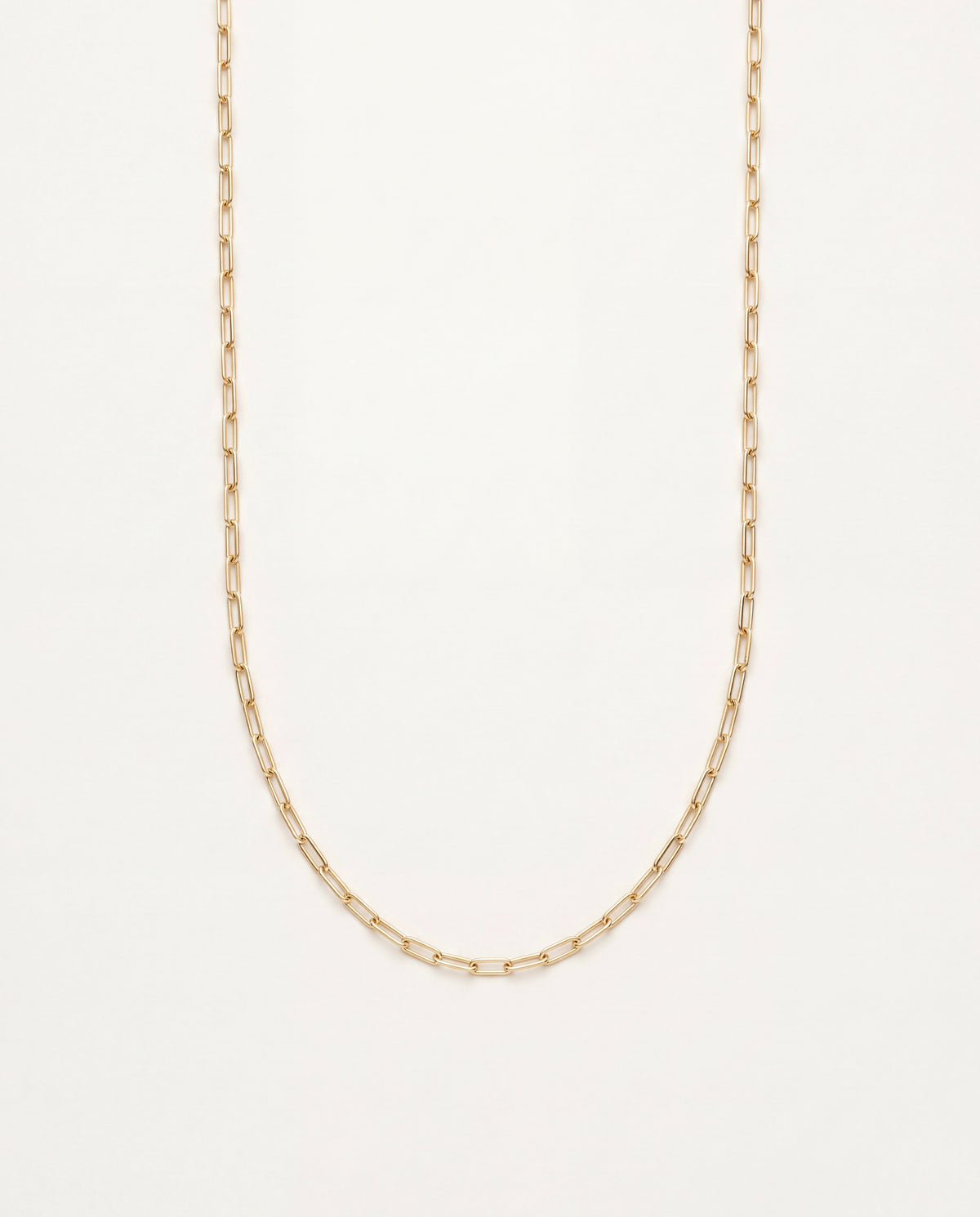 18KT Gold Filled Necklaces, Gold Filled 1.8mm Paperclip Necklace | Unisex Chain by HAUS OF MONOGRAM