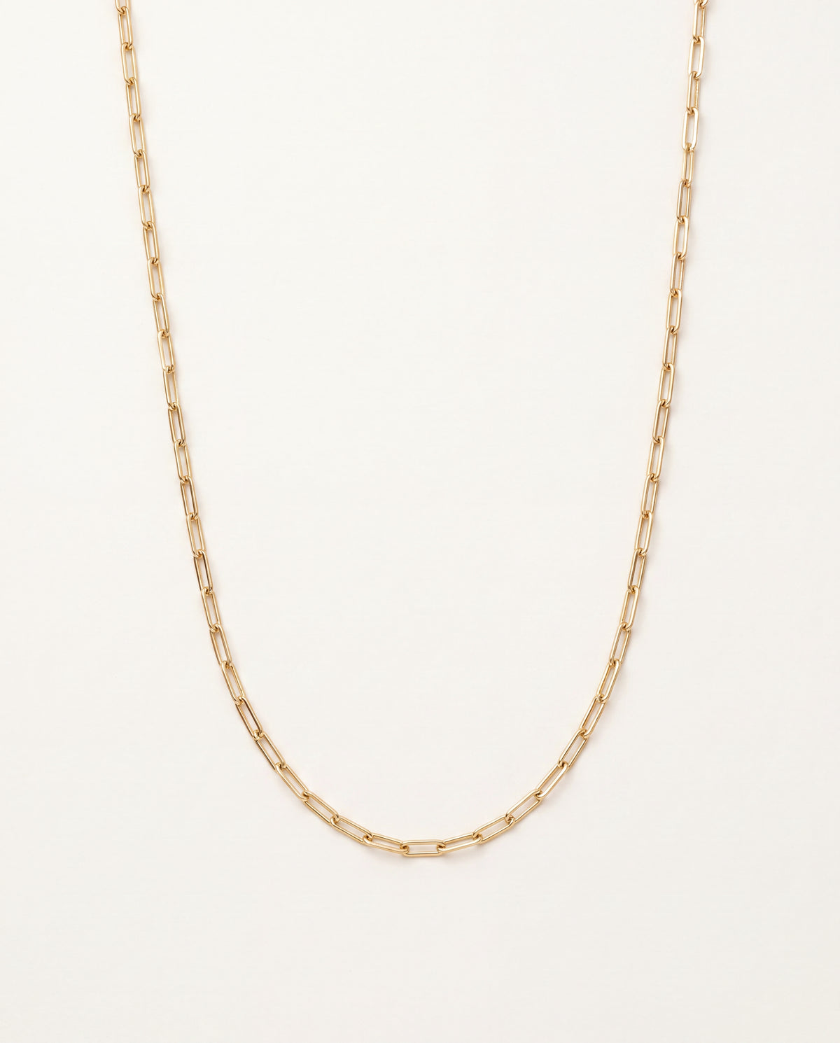 18KT Gold Filled Necklaces, Gold Filled 1.8mm Paperclip Necklace | Unisex Chain by HAUS OF MONOGRAM