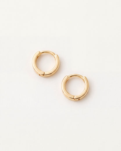 18KT Gold Filled Earrings, Gold Filled 10mm Hoops | Everyday Mini Essentials by HAUS OF MONOGRAM