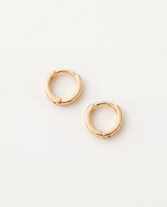 18KT Gold Filled Earrings, Gold Filled 10mm Hoops | Everyday Mini Essentials by HAUS OF MONOGRAM