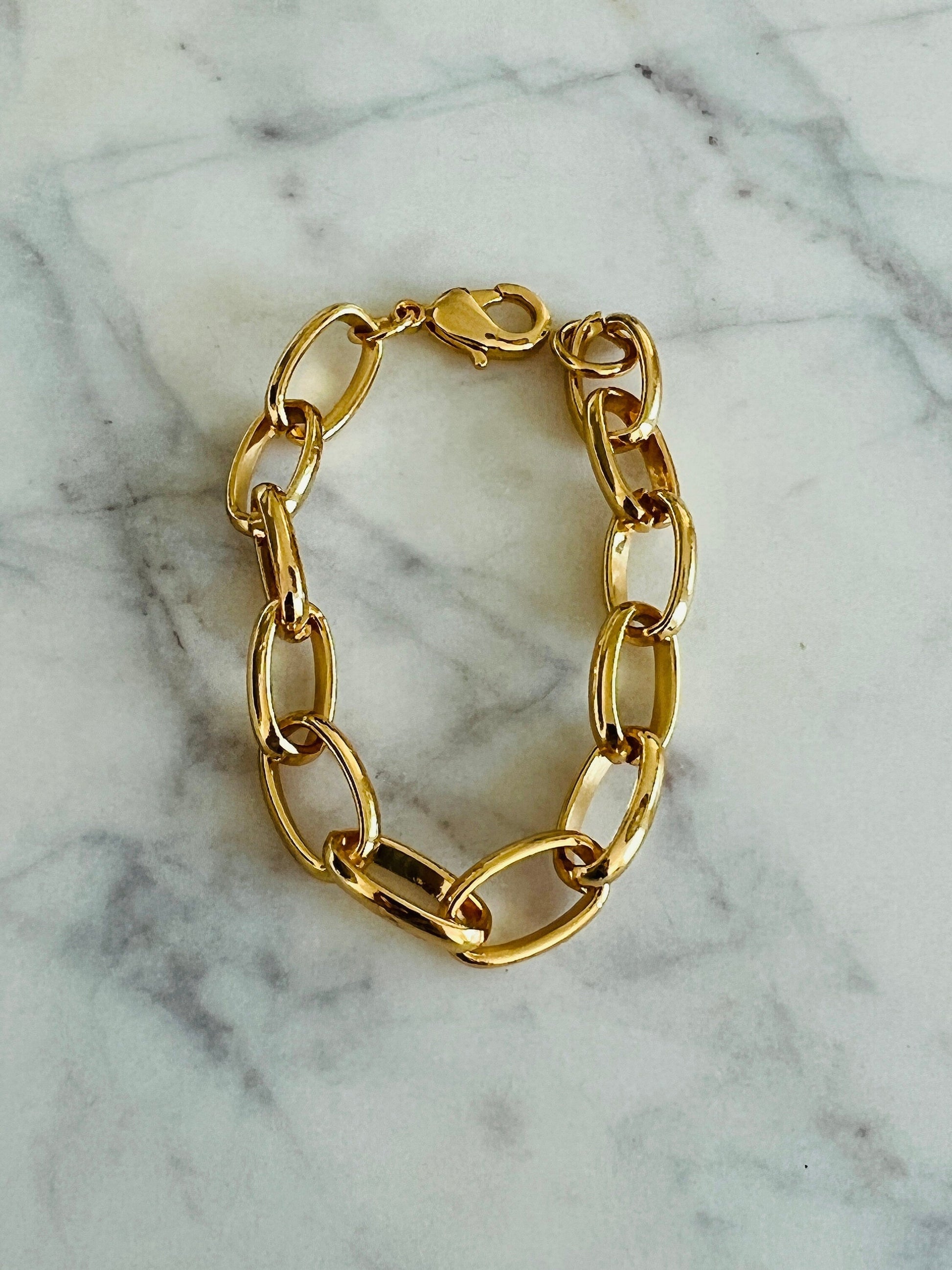 18KT Gold Filled Bracelets, Gold Filled 10mm Paperclip Bracelet | Bold Everyday Staple by HAUS OF MONOGRAM