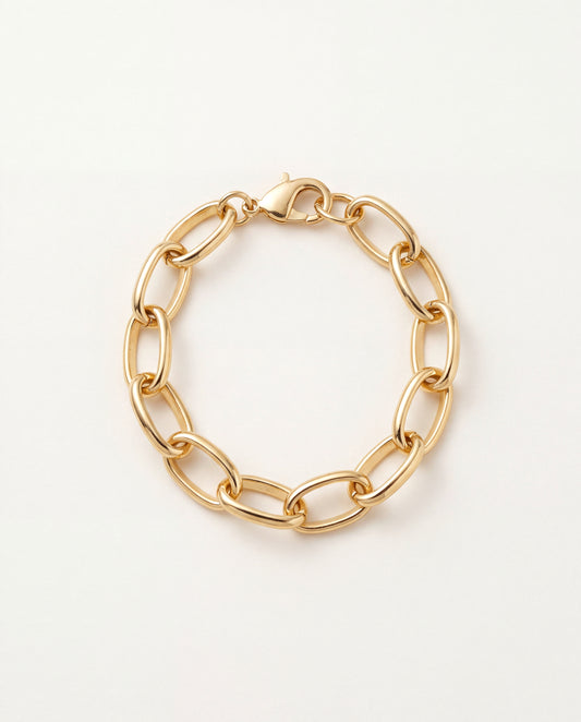 18KT Gold Filled Bracelets, Gold Filled 10mm Paperclip Bracelet | Bold Everyday Staple by HAUS OF MONOGRAM