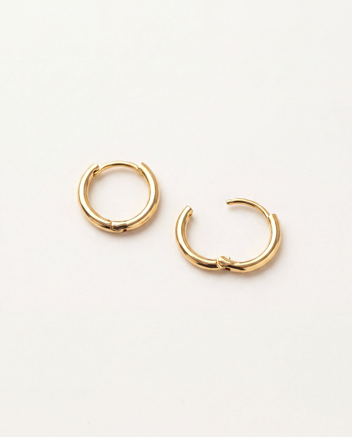 18KT Gold Filled Earrings, Gold Filled 14mm Hoop Earrings | Classic Everyday Pair by HAUS OF MONOGRAM