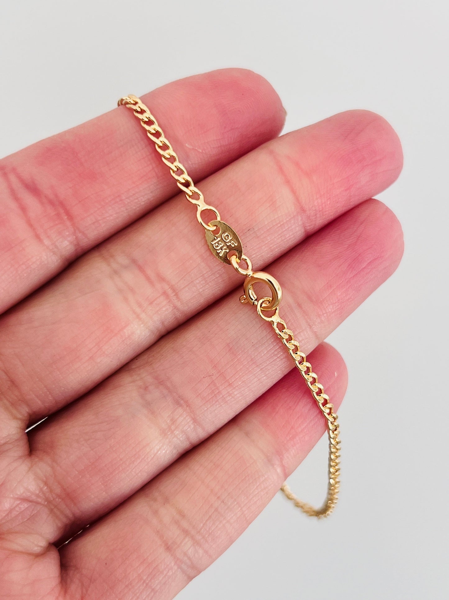 18KT Gold Filled Bracelets, Gold Filled 1.5mm Curb Bracelet | Subtle Shine, Everyday Style by HAUS OF MONOGRAM