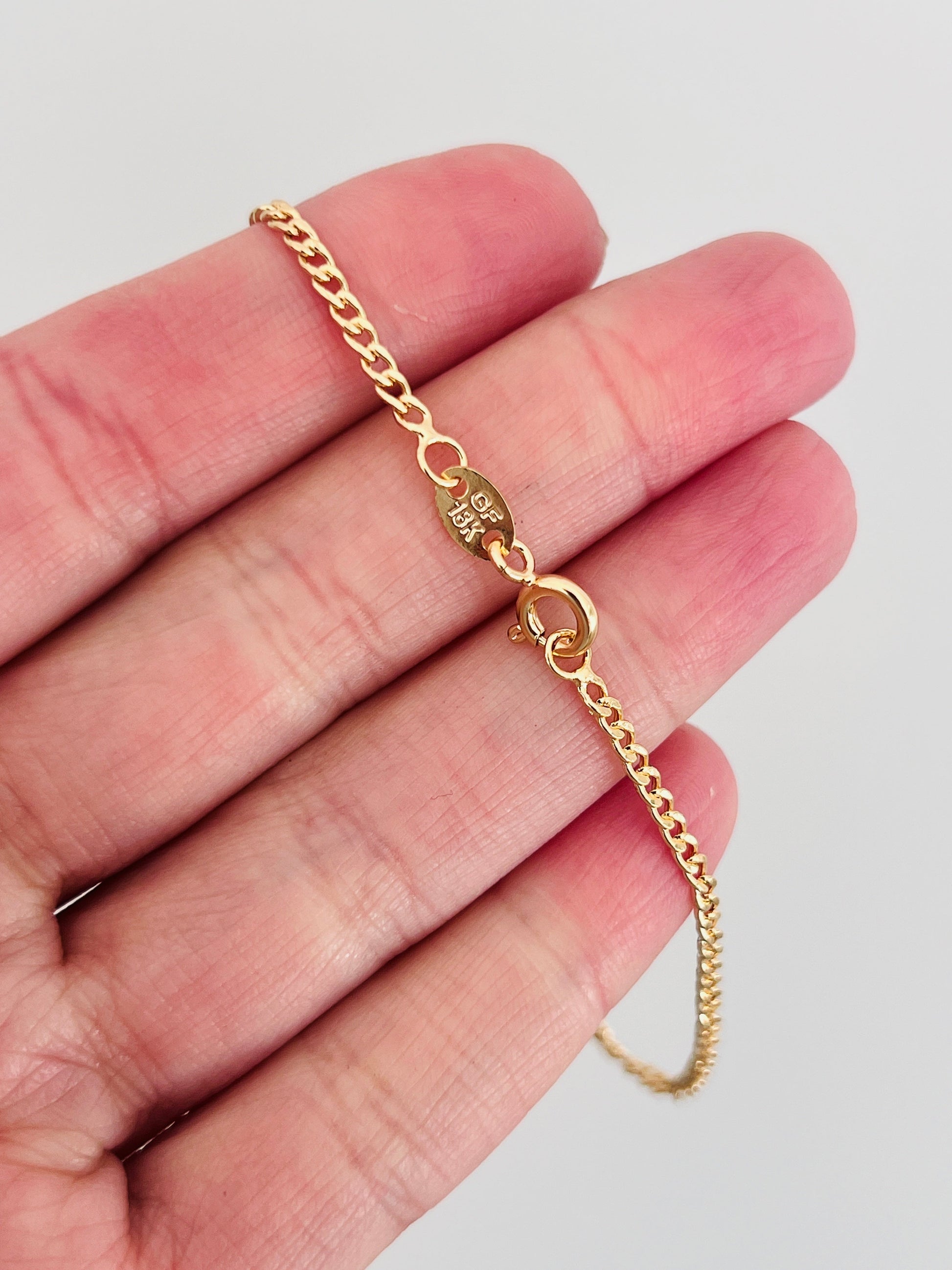 18KT Gold Filled Bracelets, Gold Filled 1.5mm Curb Bracelet | Subtle Shine, Everyday Style by HAUS OF MONOGRAM